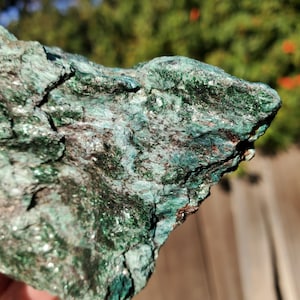 Raw Green Mica Stone Flashy Crystal Muscovite Chunk | 380 Grams