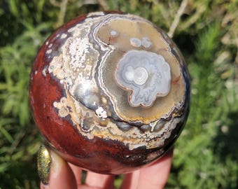 レッド ピンク メキシカン クレイジー レース アゲート クリスタル