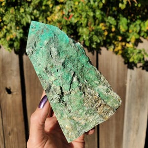 Green Hemimorphite Crystal Large Tower Point Obelisk | 910 grams | 2lbs 1oz