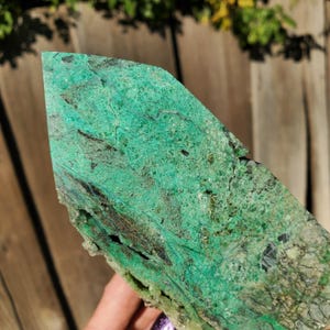 Green Hemimorphite Crystal Large Tower Point Obelisk | 910 grams | 2lbs 1oz