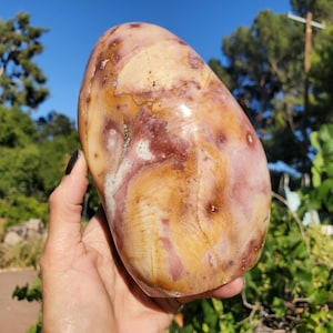 Pink Ocean Jasper Pastel Freeform Display Crystal 1610 grams l 3lbs 9oz
