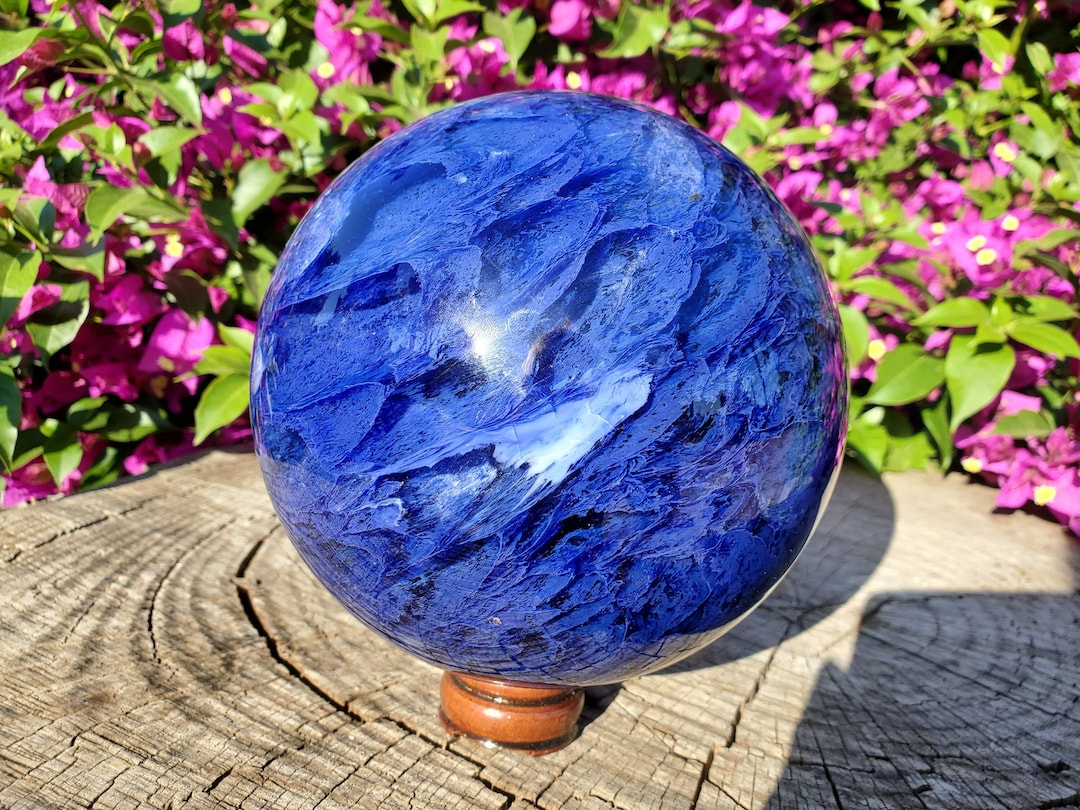 8.13lbs XL Deep Blue Smelting Quartz Crystal Sphere 4000 Grams Etsy