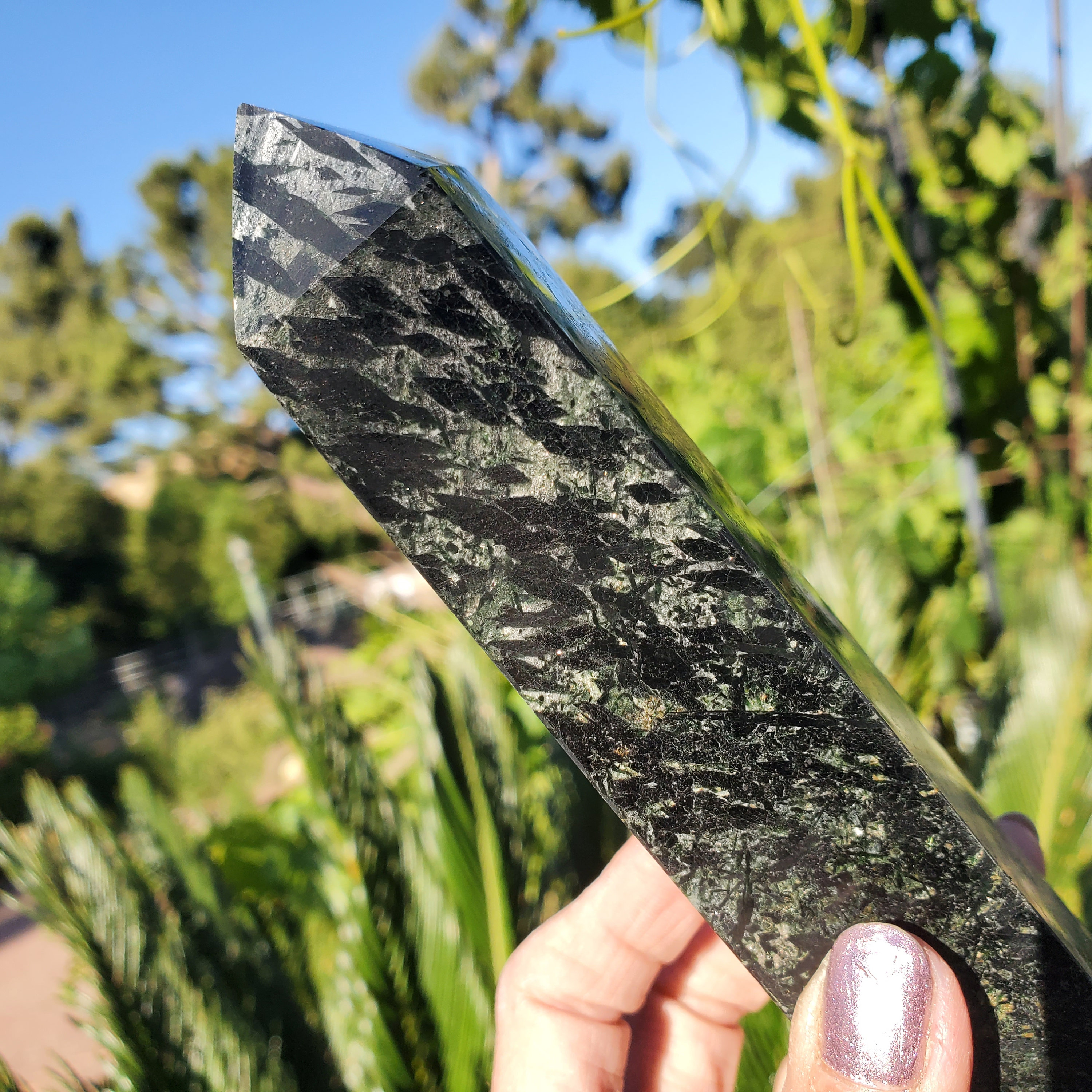 Green Tourmaline Verdelite Very Dark Crystal Tower RARE 424