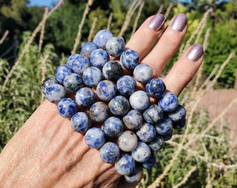 Braccialetto Elasticizzato Con Pietre Naturali Occhio Di Gatto - Perle 8/10/12 Mm, Unisex, Per Yoga E Relax, Regalo