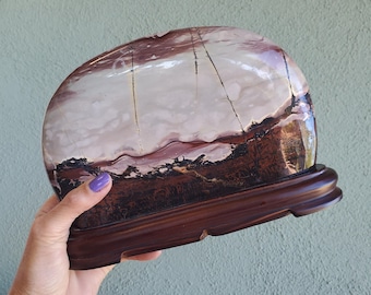 3lbs+ Pink Picture Jasper Round Pastel Dendrite Statement Crystal 1670 grams