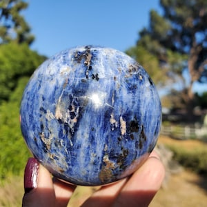 Blue Sodalite Crystal Ball Sphere 72 mm  | 474 grams l 1lbs 1oz