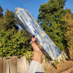 10lbs+ Blue Flashy Kyanite Crystal Mega Tower Mined in Brazil | AA Grade | 4510 grams | 10lbs 1oz