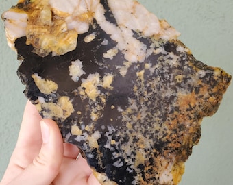 Fetta di mica biotite tormalina oro nero da 286 grammi