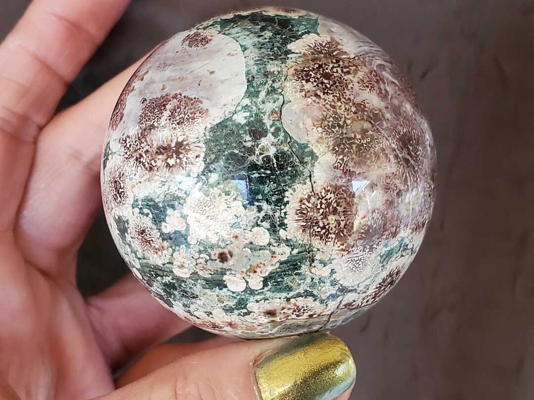 Green Flower Firework Russian Stone Rhyolite Rare Sakura - Etsy