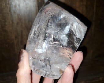 原石クリアクォーツクリスタル ICE チャンク標本 ロックストーン | A