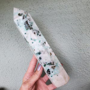 Chrysocolla Phoenix Crystal Point Obelisk Tower 544 Grams