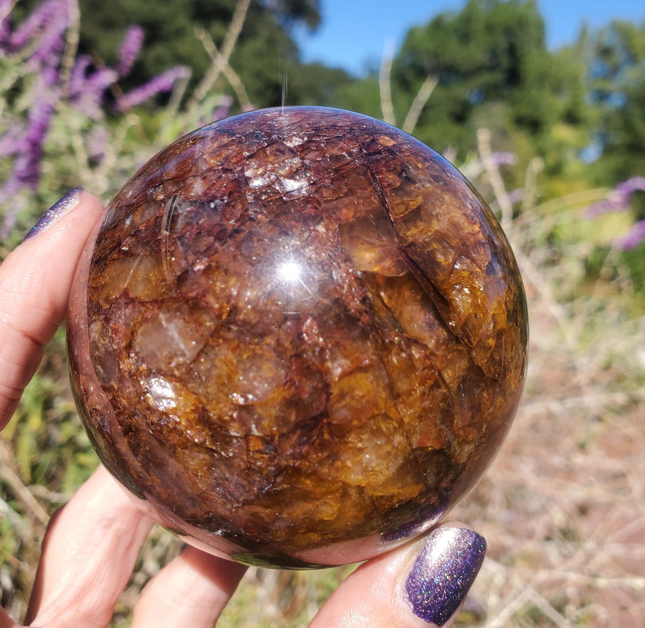 ゴールデンヒーラー スパークリークォーツ スフィア ヒーリング