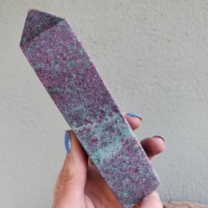 Ruby Zoisite Crystal Point Tower | A Grade Quality | 336 Grams |  Super UV-Reactive