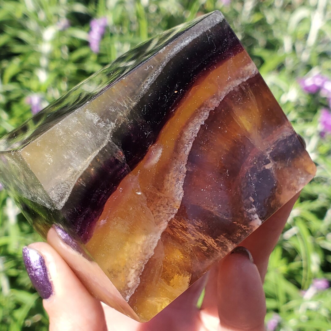 Yellow Fluorite Crystal Pipe
