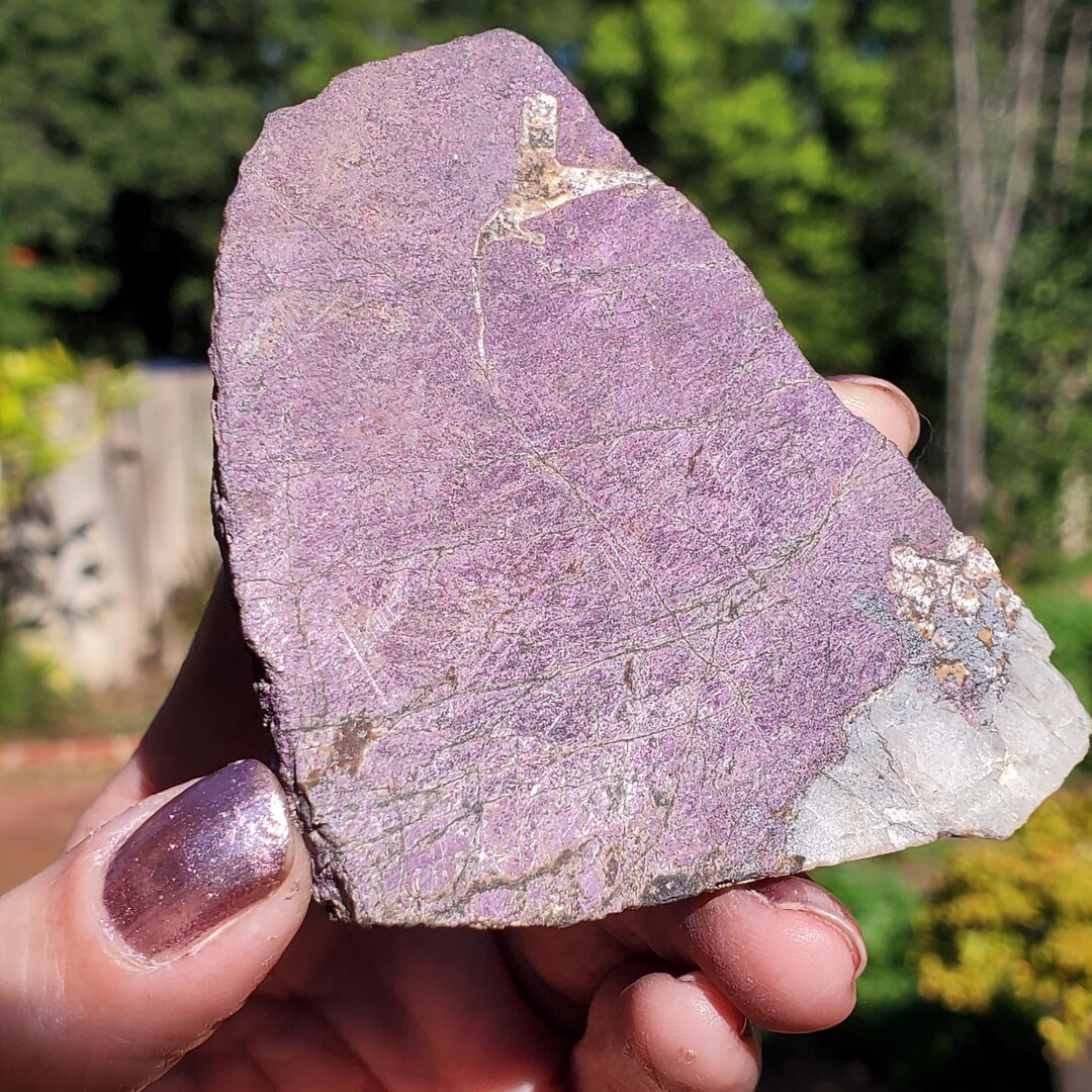 Purpurite Crystal Slice Slab | A Grade | 92 Grams - Etsy