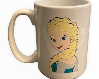 Elsa inspired coffee mug