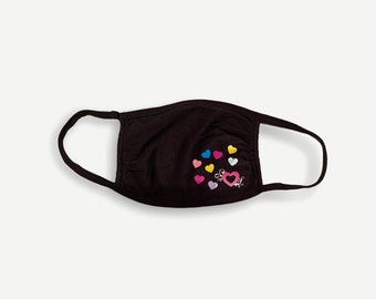 Assorted colored heart mask