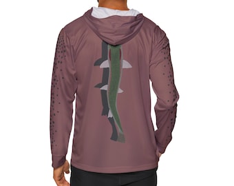 Rainbow Trout Performance Fishing Sun Hoodie | Breathable UPF Long Sleeve Fly Fishing Shirt