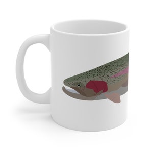Steelhead Mug | Ceramic Fish Mug | 11oz