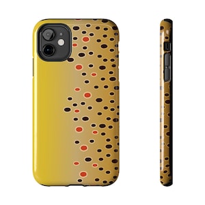Brown Trout Skin Pattern iPhone Case | Gradient | Tough Phone Case