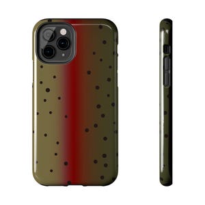 Rainbow Trout Skin Pattern iPhone Case | Fly Fishing Tough Phone Case | Trout Phone Case