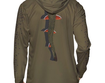 Brook Trout Performance Fishing Hoodie | Breathable Long Sleeve Fly Fishing Shirt