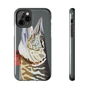 Tiger Musky iPhone Hülle | Angeln Handyhülle | Robuste Handyhülle