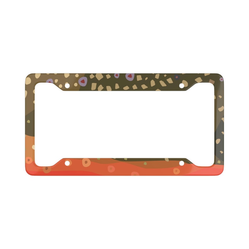 Brook Trout Skin License Plate Frame Etsy