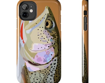 Truite fardée côtière coque iPhone | Étui de téléphone robuste pour la pêche