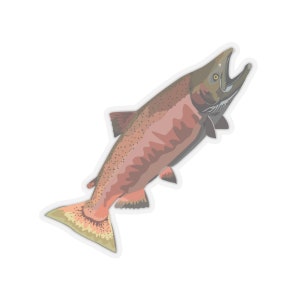 King Salmon Decal | Chinook Salmon | Kiss-Cut Stickers