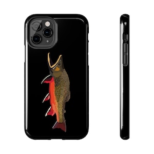 Brook Trout Tough iPhone Case - Black-Full