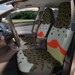 Cutthroat Trout Skin Pattern Car Seat Covers | Set of 2