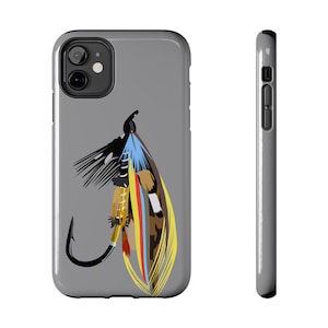 Klassische Lachsfliege iPhone Hülle | Fliegenfischen Handyhülle | Case-Mate robuste Handyhülle