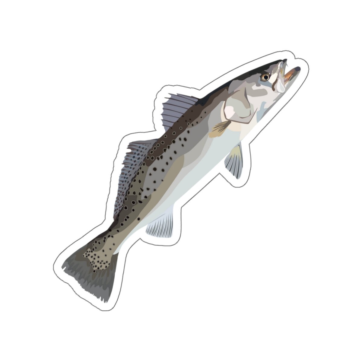 Speckled Trout Kiss-Cut Sticker | Spotted Seatrout Decal