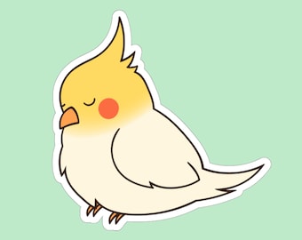 Sleeping Cockatiel Sticker