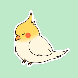 Sleeping Cockatiel Sticker