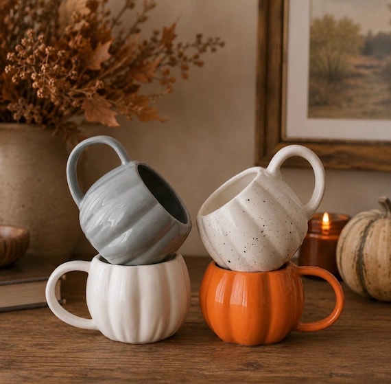 Pumpkin Mug / Cosy Season / Autumn Decor / Seasonal Decorations / Autumn Mug / Halloween Mug