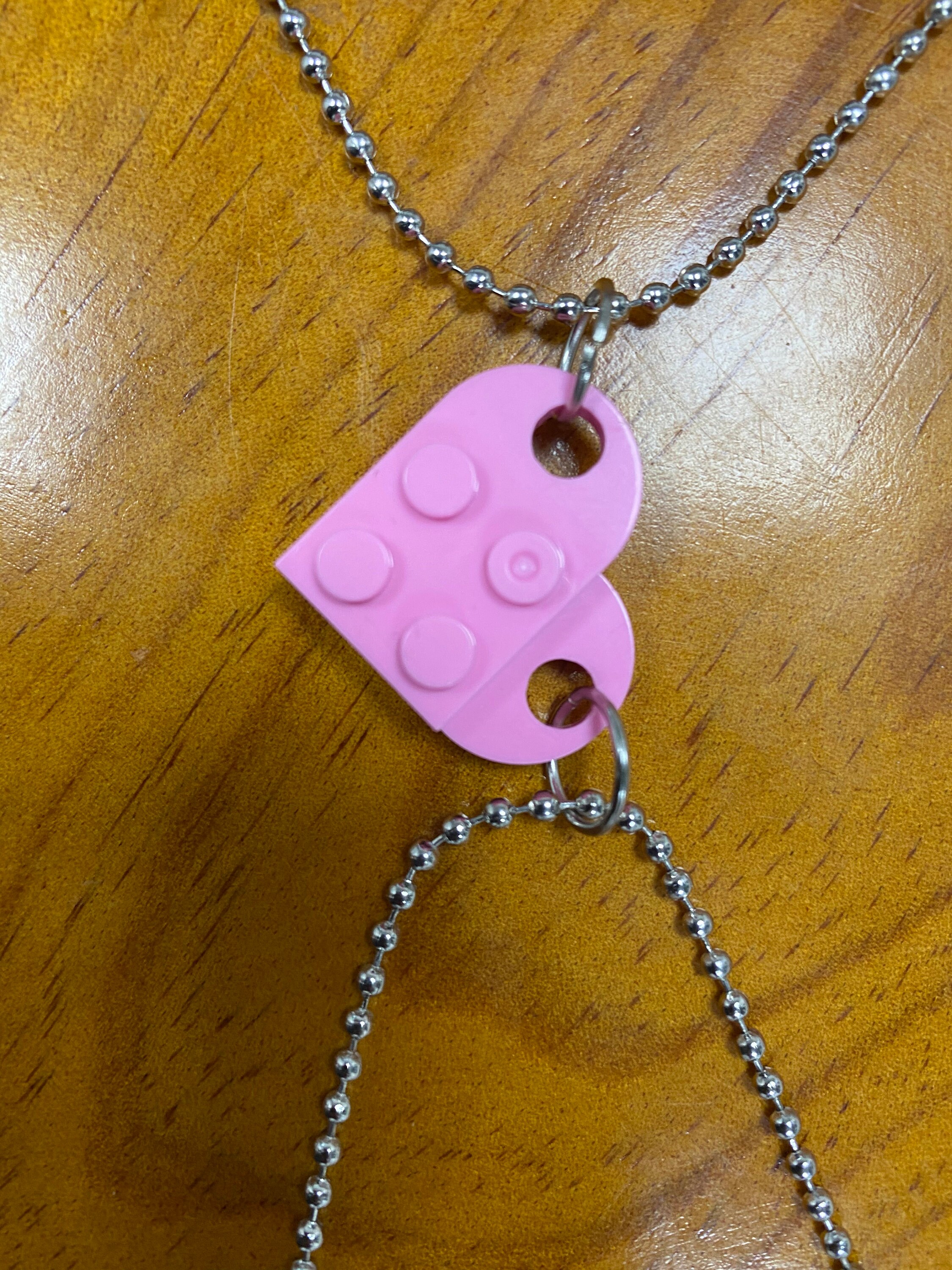 Ziegel Herz Halskette Set Zwei Ziegel Halb Herz Stücke | Etsy