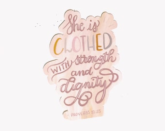 Proverbs 31 Verse Faith Art Vinyl Sticker