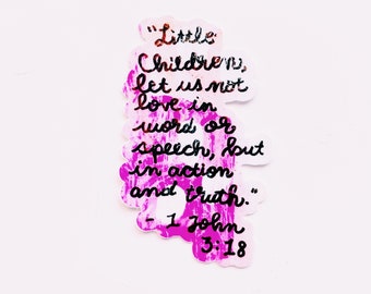 Love in Truth Mixed Media Faith Waterproof Waterbottle Sticker