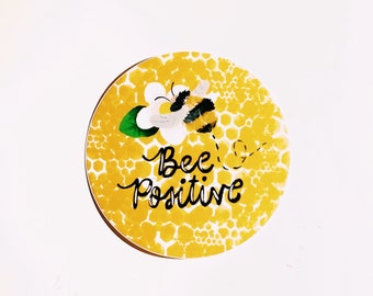 Bee Positive Vinyl Bee Waterproof Waterbottle Sticker