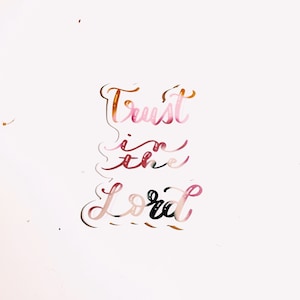 Trust in the Lord Sticker, Vinyl Verse Faith Art Sticker