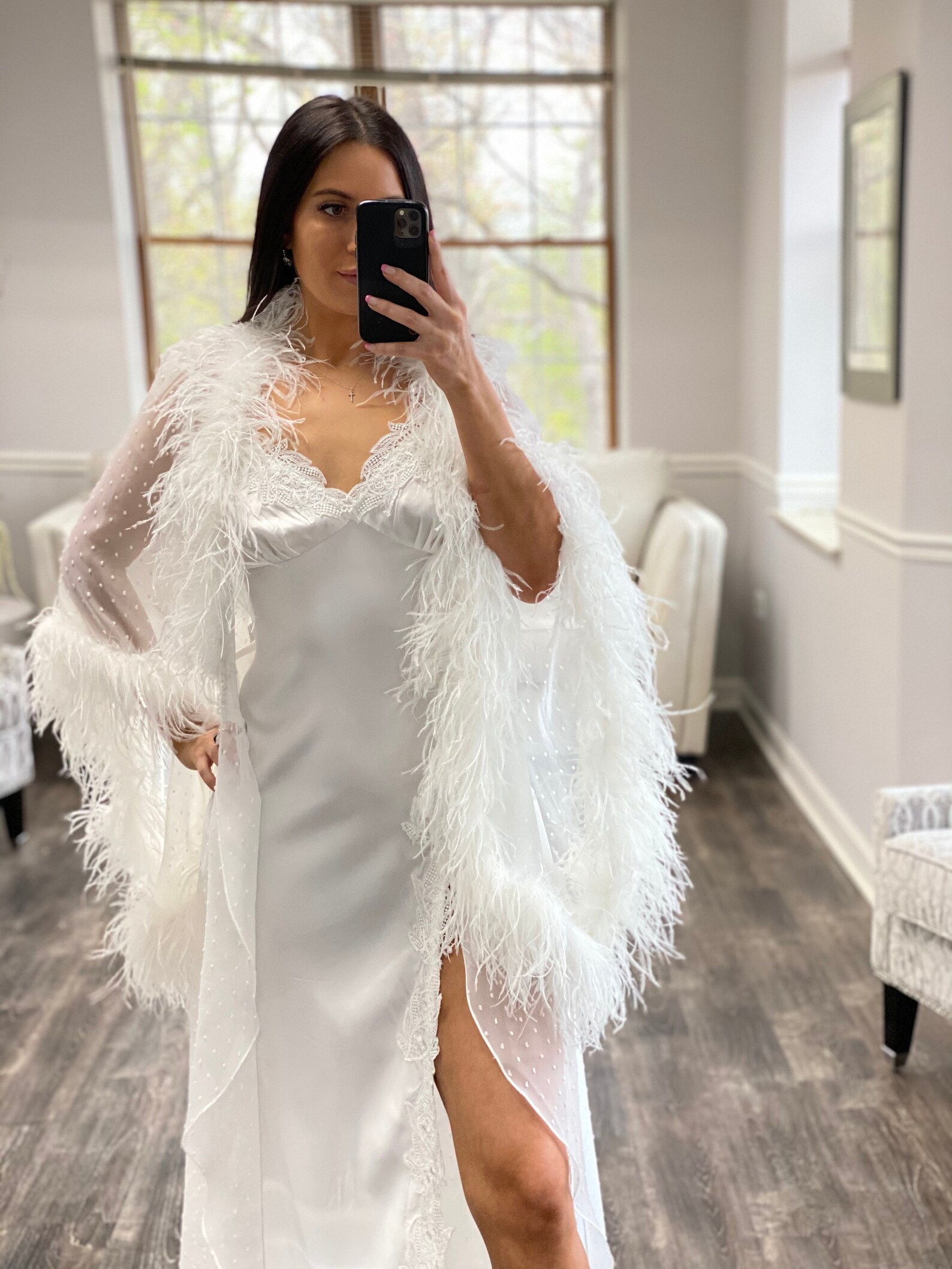 Ostrich Feather Robe/luxury Bridal Robe/negligee/ Boudoir Etsy UK