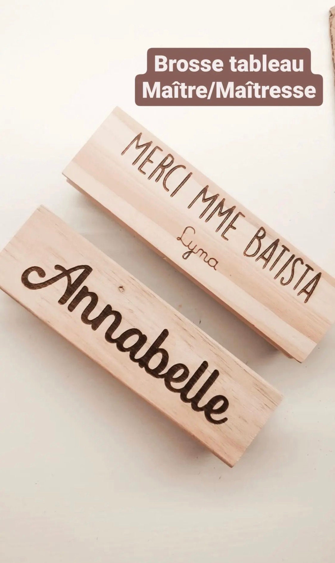 Brosse Pour Tableau Noir | Craie Gravure Personnalisée Cadeau Maîtresse Idée sur Bois
