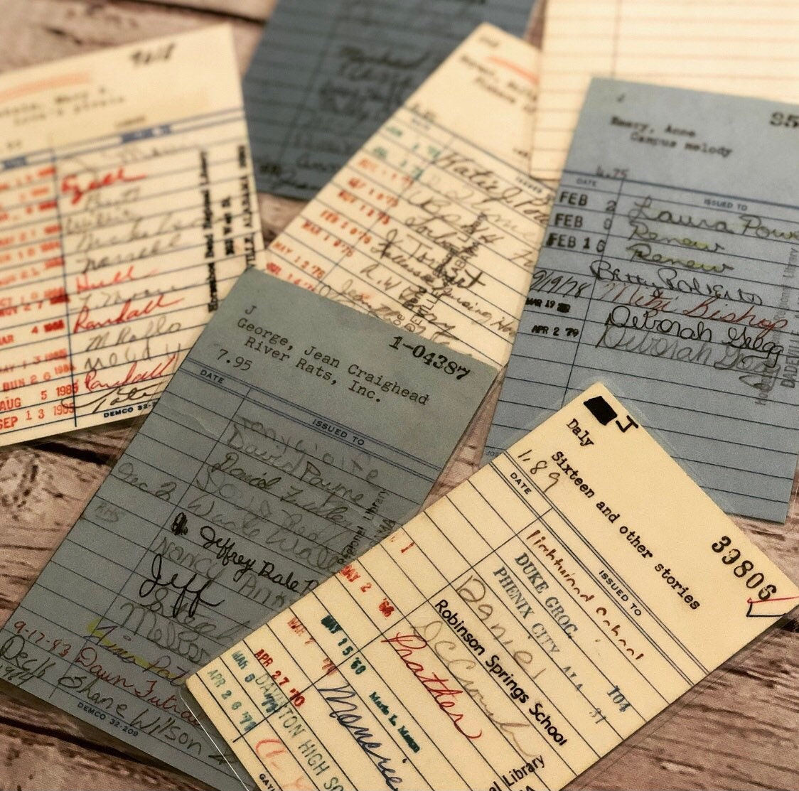 Vintage Library Check Out Card Bookmark read ENTIRE Listing - Etsy