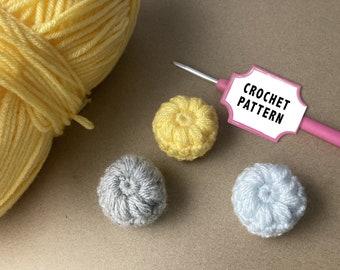 Crochet PATTERN: cabinet knob cover | Instant download with detailed instructions | DIY tutorial for 1-1.25 inch round handles