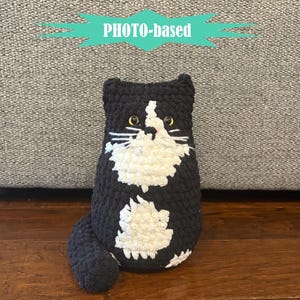 Weighted Crochet cat doorstop | Sustainable, customizable YarnCat paperweight