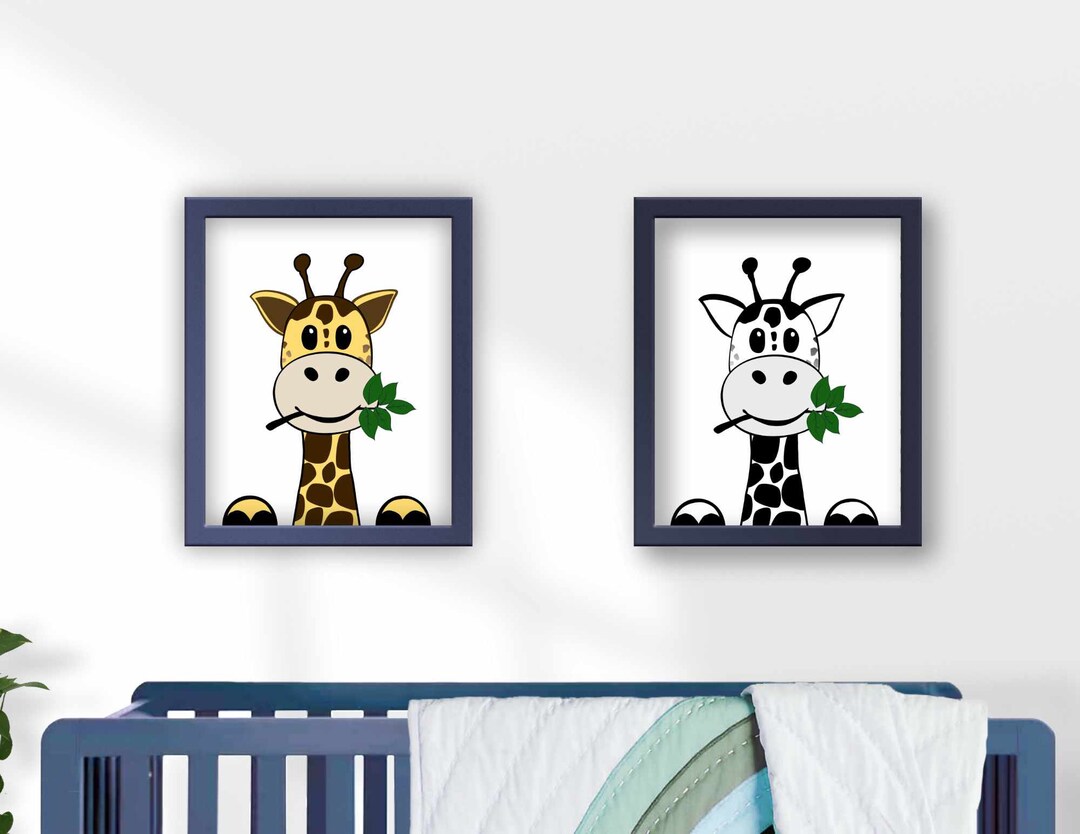 Giraffe Nursery Wall Decor for Digital Download Printable Etsy