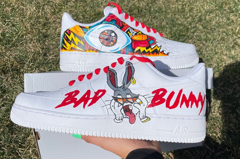 Bad Bunny Custom AF1 Sneakers Etsy