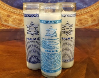 Psalm: 23 - 7 Day Prayer Candle - Religious Votive - Devotional Candle